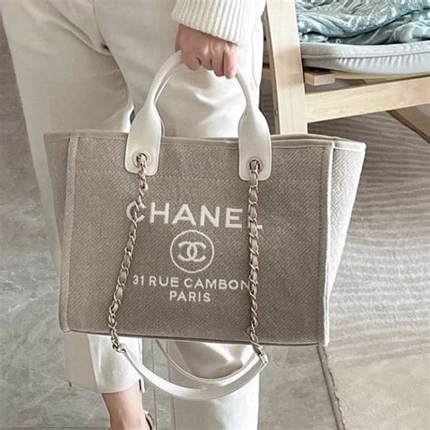 chanel medium deauville tote|Chanel deauville tote size comparison.